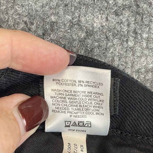 Express Jens Women's SZ 8s 70's Flare Low Rise Black Wide Leg - Picture 7 of 12